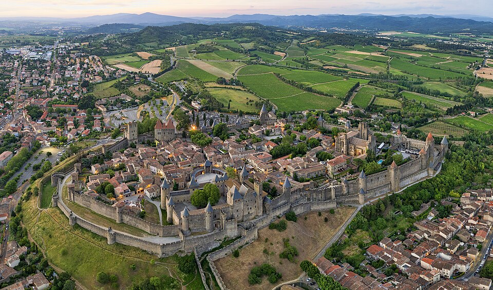 The present-day fortified city of Carcassonne